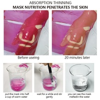 Masque facial en gelée ODM aux herbes PDRN, sans huile, grand format familial, pour tous types de peau, nettoyant les pores, au collagène, au rétinol et à la vitamine C, pour le visage et le nez