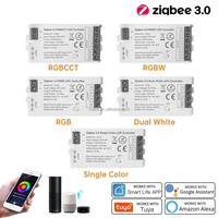 Compatible Alexa Google Home, WiFi/BT/2.4GHz RF, télécommande, bande LED intelligente, variateur de lumière, 12-24V CCT RGB RGBW RGBWW, portée 30m, 360W