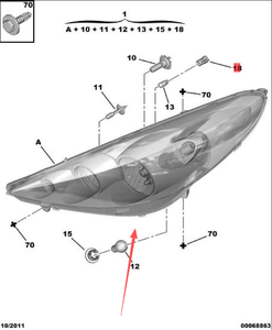 Conjunto de <span class=keywords><strong>Faros</strong></span> Delanteros con Luz de Circulación Diurna OE 6208N8 6206N8 para <span class=keywords><strong>Peugeot</strong></span> <span class=keywords><strong>207</strong></span>, Forma de Bombilla H7, Temperatura de Color 6000K, 12V - Product Image 2