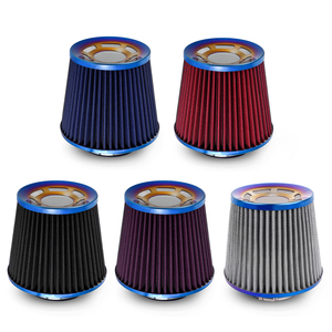 Filtres à air automobiles universels de style JDM 76 mm 3 pouces, filtre d'admission d'air, filtre à air conique à haut débit, filtre à air lavable de remplacement - Product Image 1