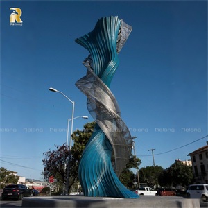 RELONG esterno moderno grande astratto 304/316 in acciaio inox scultura per il lungomare della città - Product Image 2