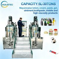 Ligne de production automatique de ketchup et de mayonnaise de type fixe HUAJIETEC, machine d'émulsification homogène sous vide pour crème et pommade capillaire