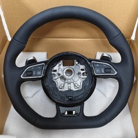 Volant en cuir à fond plat amélioré pour Audi RS6 B8 B9 8P A1 A3 A4 A5 A6 A7 C6 C7 S3 S4 S5 S7 Q3 Q5 Q7