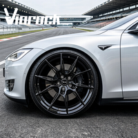Jantes forgées Viorock 10 branches, 18-22 pouces, noir brillant, personnalisées, 5x112 5x114.3 5x120, compatibles BMW Tesla Honda Ford Jeep