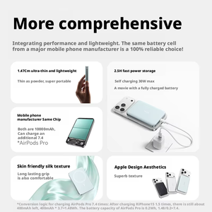 Batería Externa <span class=keywords><strong>ANKER</strong></span> MagGo Ultrafina de 30W, 10000mAh, Certificación 3C, Modelo A1664 - Product Image 4