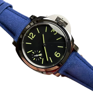 Pa-ner-ai thương hiệu nổi tiếng cổ điển lu-pam777 màu xanh khâu đơn giản sang trọng cơ khí chuyển động ban đêm ánh sáng đôi đồng hồ nam - Product Image 1