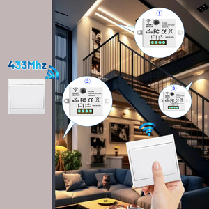 वायरलेस लाइट 433mhz rf एकल पोल 10a मॉड्यूल ac 240v टच पैनल द्वारा यू के लिए 5 वर्ष यांत्रिक जीवन - Product Image 4