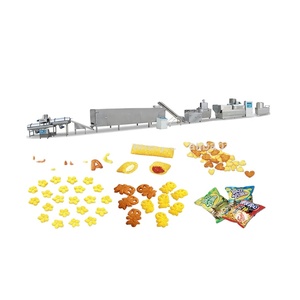Línea de producción de aperitivos inflados Máquina para hacer rizos inflados de maíz Línea de producción de maíz rellena con núcleo - Product Image 1