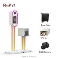 Phoprint Retro Magic Flight Case avec miroir - Photomaton - Nouveau design - Imprimante compatible avec les appareils photo