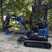 Machine Rippa Ventes d'usine Moteur Epa Kubota 1 tonne 1,5 tonne 1,8 tonne Mini pelleteuse Micro ensacheuse avec balançoire latérale