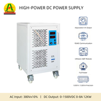 Alimentation électrique à découpage programmable 12000W haute tension 380V CA en entrée, 0-1500V 4A 5A 6A 8A CC pour applications industrielles et de test