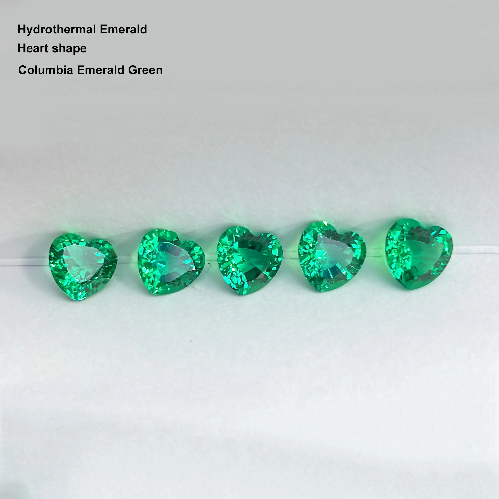 Starsgem hidrotermal esmeralda pedra preciosa esmeralda preço por quilate coração forma columbia pedra esmeralda