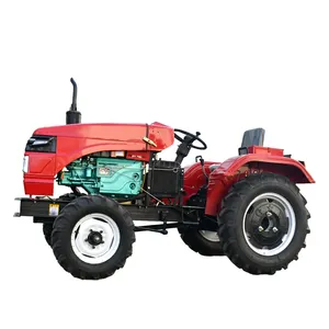 Mini pequeno trator chinês para fazenda, trator 4x4 40hp 50hp para agricultura e jardim com carregadeira e vários acessórios