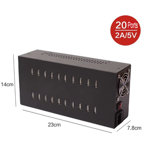 <span class=keywords><strong>200W</strong></span> 5V 20 dispositivos multipuerto lámpara adaptador de ordenador portátil Puerto tipo C USB viaje teléfono móvil escritorio cargador rápido estación de acoplamiento - Product Image 1