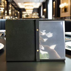 Folio de Menú Promocional Moderno Personalizado de Cuero Genuino A5, con Logotipo Grabado, Encuadernación con Tornillos, para Restaurantes - Product Image 2