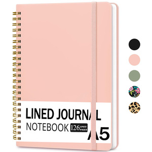 Cuaderno Espiral <span class=keywords><strong>A5</strong></span> en Oferta, Cubierta de PU y PP Personalizable, Bloc de Notas para Reuniones de Negocios, Agenda para Estudiantes, Regalo, con Páginas Rayadas - Product Image 2