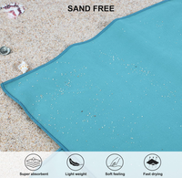 Sand Free Quick Dry Super Absorbent Ultra-Thin Lightweight Microfiber Large Beach Towel for Travel Vacation Swimming Outdoor