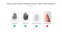 Sensor biométrico de huellas dactilares HFSecurity HF4000 SDK gratuito Micro USB Android Windows escáner de huellas dactilares único para oficina