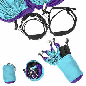 Bên Ngoài Cắm Trại Nylon Hamacas 2 Người Ultralight Treo Võng Giường Dù Di Động Đu Võng Cho Cắm Trại Backpacking - Product Image 4