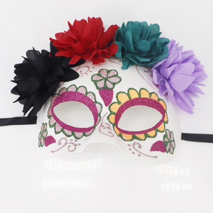 Lustige Venezianische Party-Maske Rote Maskerade Festliche Plastik-Gesichtsmaske mit Federn für Abschlussball, Karneval, Feiertage, Kostüme und Cosplay - Product Image 6