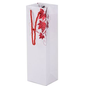 Wholesale Reusable Foldable Carry Carrier Custom logo Packaging Gift PP <b>Tote</b> <b>Plastic</b> Bag for Wine Bottle - Product Image 6