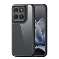 Coque de téléphone transparente antichoc en PU+TPU au toucher givré de style minimaliste pour Motorola Edge (2026)