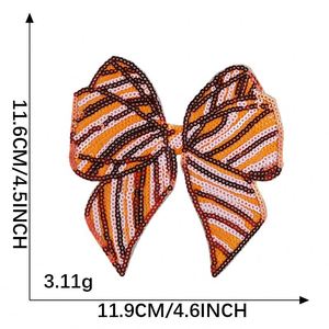 Hot Selling Medium Size Iron on Trendy Brand <b>T</b>-<b>Shirt</b> Clothing Accessories <b>Sequin</b> Embroidery Bowknot Patches - Product Image 6