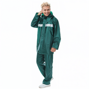 Adult <strong>PVC</strong> Haoya Rainproof Full-body <strong>Raincoat</strong> Rain Pants Set 2-piece Cycling Thickened <strong>Raincoat</strong> Suits Set Waterproof - Product Image 2