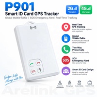 Traceur GPS intelligent P901 pour carte d'identité avec fonction talkie-walkie mondiale, alerte d'urgence SOS et localisation en temps réel
