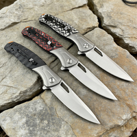 Couteau pliant de survie, de chasse et de camping en plein air OEM avec lame 5CR13MOV et manche G10