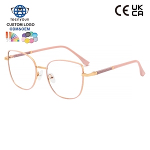 Teenyoun - Monturas Ópticas Metálicas al por Mayor para Mujer, <span class=keywords><strong>Gafas</strong></span> de Lectura con Protección Contra la Luz Azul, Disponibles en Stock - Product Image 1