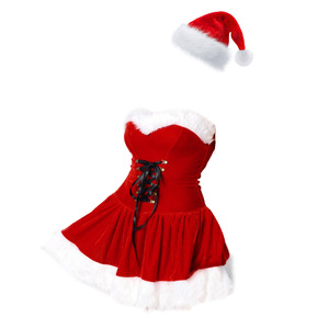 Vestido navideño de terciopelo rojo con escote en forma de A y cordones, traje de fiesta para mujer, tallas S-XXL - Product Image 3