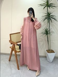 Vestido plisado Floral hecho a mano <span class=keywords><strong>de</strong></span> tres casitas para mujer, manga larga, largo hasta el suelo, elegante, <span class=keywords><strong>de</strong></span> talla grande, informal, para mamá para exportación - Product Image 6