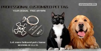 Personalisierter NFC-Haustieranhänger mit Gravur für Katzen und Hunde, Namensanhänger, Schlüsselanhänger, Halskette, Welpen-Accessoire