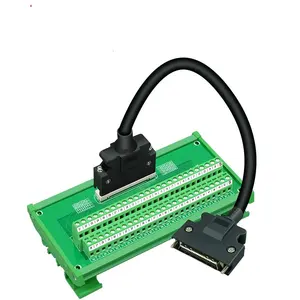 Scsi50p scsi 50p mdr placa de fuga fêmea, com cabo SCSI-50P, bloco de terminal, adaptador, conector c45 din rail, montagem