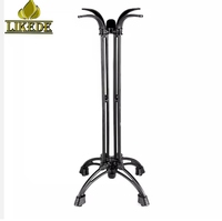Composants de base de table haute en fonte, style western antique classique, à quatre griffes, avec revêtement en poudre noir mat