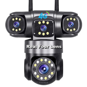 4Lens 4Screens 4g Sim Card Ultra HD 5K 20MP PTZ Bomber Shape Outdoor Wifi IP CCTV <b>Security</b> Network <b>Wireless</b> <b>Cameras</b> Surveillance - Product Image 1