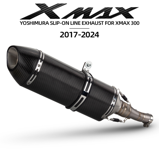 XMAX250 Exhaust Muffler for Yamaha XMAX300 Tricity300 XMAX/Tricity 250/300 2017-2024 Motorcycle Manifold Yoshimura R77 Silencer