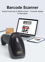 Escáner de Código de Barras 2D Inalámbrico de Largo Alcance, Interfaz USB, Escaneo de Alta Velocidad, Control de Inventario Minorista - Alta Disponibilidad