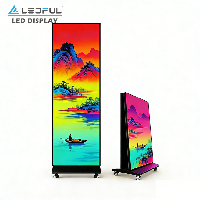 LEDFUL 960x1920mm Foldable LED Poster Vertical Totem Digital Signage Advertising Display for Shopping Mall Retail Store
