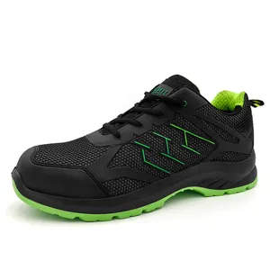 KPU Mesh nefes endüstriyel koruyucu iş çizmeleri kayma dayanıklı S3 çelik ayak spor Sneaker güvenlik ayakkabıları erkekler için