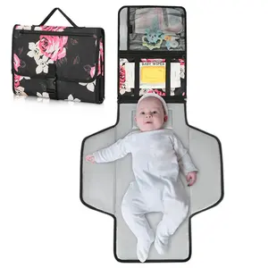 Fasciatoio da viaggio impermeabile esteso per neonato con motivo Allover personalizzato portatile fasciatoio per pannolini