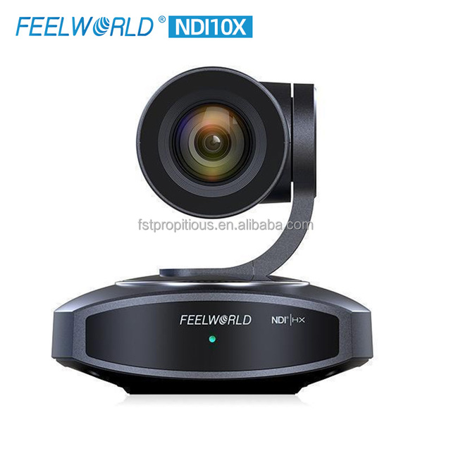 FEELWORLD NDI10X 4K PTZ Camera 10X Optical Zoom POE AI Human Tracking Auto Focus 8.29MP NDI HX2 USB IP Live Streaming Camera