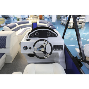 19 Ft Chine Simple Aluminium Luxe <span class=keywords><strong>Marine</strong></span> Meubles Ponton Bateau 6 M Yacht avec Moteur et Remorque pour la Fête Loisirs et la Natation - Product Image 6