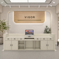 Bureau d'accueil de style minimaliste moderne, adapté aux magasins de détail commerciaux, aux salons proposant des services personnalisés, OEM