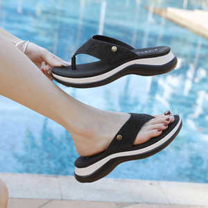 Nouvelle conception, prix bas, sandales compensées pour femmes en gros, rehaussent la taille, sandales de plage, antidérapantes, respirantes, souples, tendance - Product Image 2