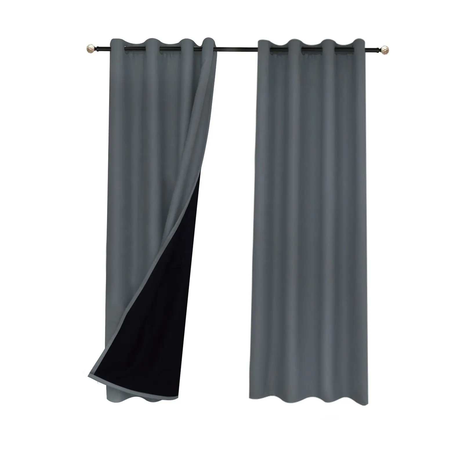 Accept OEM&ODM Luxury Bedroom Drapes Window Curtain Wholesale 100% Polyester 100% Blackout Curtain For The Living Room