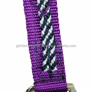 Classic Hand Braided Overlay Thick Nylon Webbing Nylon Horse Halter with Solid Chrome Hardware Custom Sizes and Colors - Product Image 1