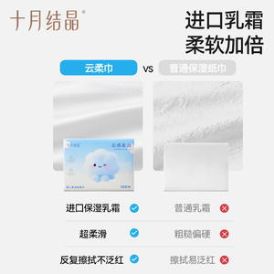 Toallitas Faciales Suaves Crystal Baby de Octubre, 100 Hojas, Hidratantes para el Cuidado de la Piel Sensible - Product Image 2