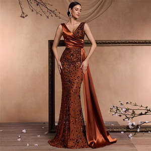 Vestidos <span class=keywords><strong>de</strong></span> Noche <span class=keywords><strong>de</strong></span> Lujo LY2820 para Mujer, Elegantes Vestidos <span class=keywords><strong>de</strong></span> Fiesta con Cuello en V, Sin Mangas, con Lentejuelas, para Damas <span class=keywords><strong>de</strong></span> <span class=keywords><strong>Honor</strong></span> y Bodas - Product Image 5